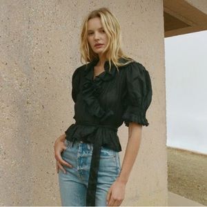 Doen Thames Top in Black (S)